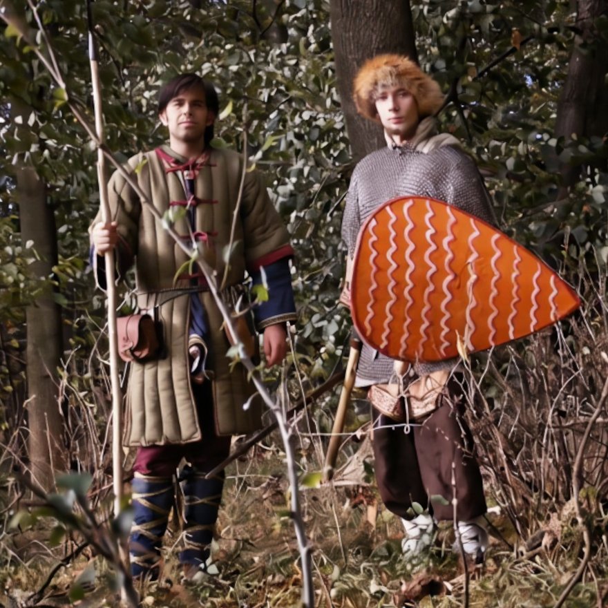 Wojowie przy wspólnym zdjęciu